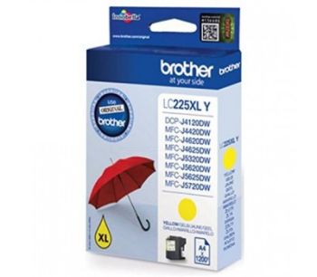 Brother Cartridge LC225XLY Yellow (up to 1200pgs), for DCP-J4120DW/MFCJ-4420DW/MFCJ-4620DW, MFCJ-5320DW/MFCJ-5620DW/MFCJ-5720DW