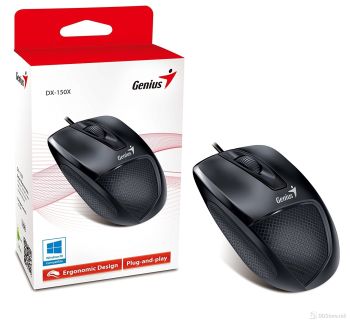 Genius Mouse DX-150, Optical Wired, USB, 3-Buttons, 1000Dpi, Egornomic, Black