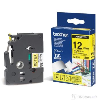 Brother P-touch label tape TZE631 yellow/black (8m x 12mm)