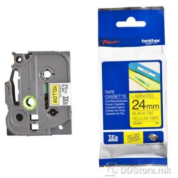 Brother P-touch label tape TZE651 yellow/black (8m x 24mm)