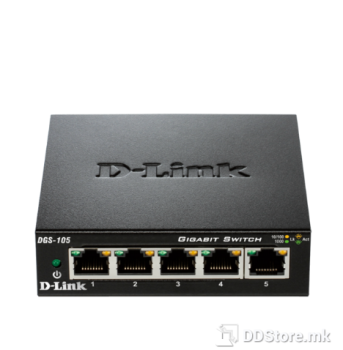 D-Link 5‑Port Gigabit Unmanaged Desktop Switch DGS‑105