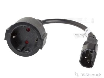 Power Cord Adapter C14 to Schuko Lanberg