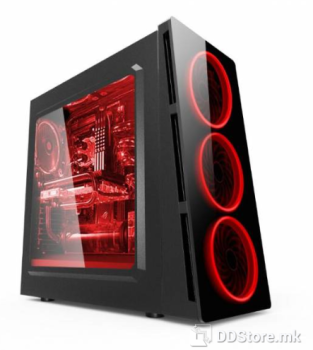 Power Box F760 GAMING ATX Chassis case, red