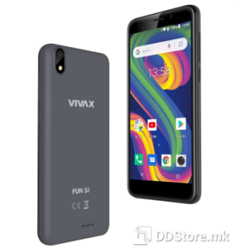 Vivax Fun S1 gray, 4,95", TN, FWVGA+, Quad-Core, 8 GB, RAM 1 GB, Android Go, 3G/2G, 5,0 MP, 2,0 MP