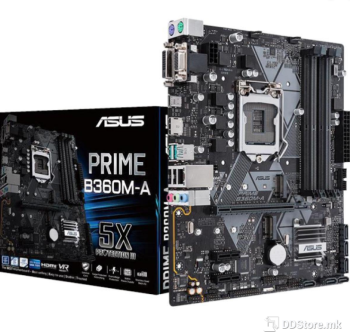 ASUS PRIME B360M-A, Intel Socket 1151 for 8th Gen Intel B360, 2 x DIMM, Max. 32GB, DDR4