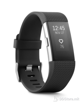 Fitbit Charge 2 Black Silver L