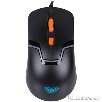 Aula Rigel Gaming Mouse Wired USB 7colors 1600dpi, Black