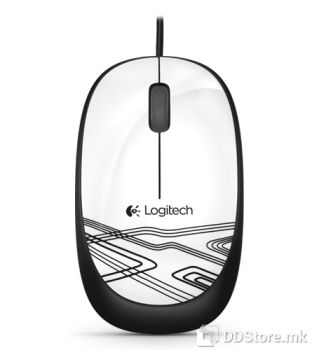 Logitech M105 Corded Optical Mouse White, 910-002932
