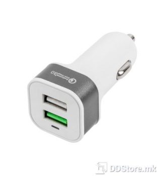Natec Quickcharge 3.0 Dual Socket USB Universal Car Charger