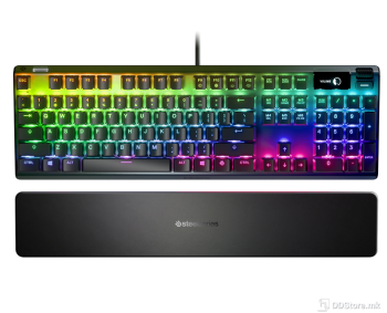 SteelSeries Apex 7 Mechanical RED Switch Gaming, OLED Screen, Per-key RGB Illuminated