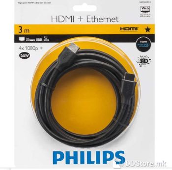 Cable HDMI M/M 3m v.2.0 4K with ethernet, Philips