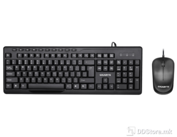 Keyboard Gigabyte KM6300 Multimedia w/Mouse USB Stylish Slim Black