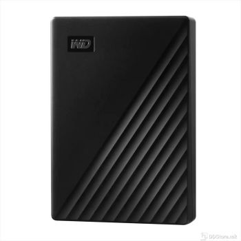 EXTERNAL HDD 2,5" 4TB WD MyPassport USB 3.2 Gen 1, BLACK,  WDBPKJ0040BBK-WESN