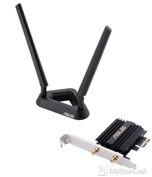 ASUS PCE-AX58BT, AX3000 Dual Band PCI-E WiFi 6 (802.11ax) Adapter with 2 external antennas