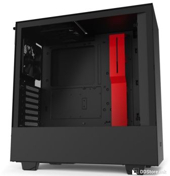 NZXT H510i w/Window SmartDevice V2 ATX Mid Tower Case 2x120/2x LED Strips Black/Red