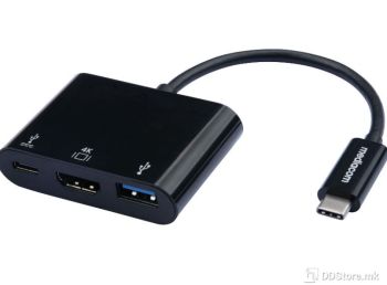 Adapter USB Type-C to 4K HDMI + USB A 3.0 + USB C PD Mediacom