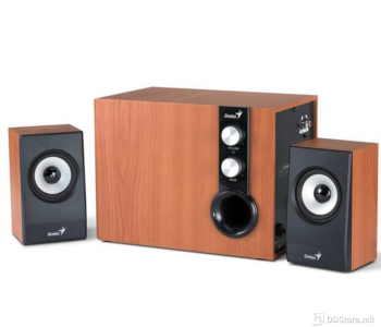 Genius Speaker SW-HF2.1 1205 II, 2 x 9W, 1 x 18W, 3.5mm Jack, Wood