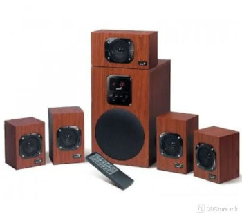 Genius Speaker SW-HF5.1 4800 II, 5 x 16W, 1 x 45W, 3.5mm Jack, Wood