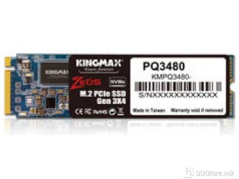 Kingmax SSD, M.2, 256GB, 2280, PCIe NVMe Gen 3x4, PQ3480, Zeus