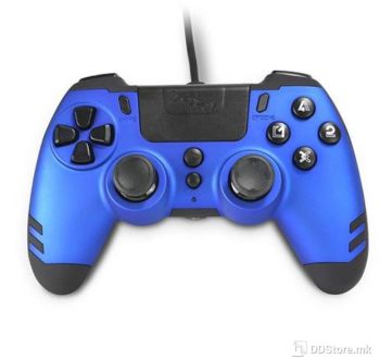 SteelPlay Blue Wired Controller for PS4