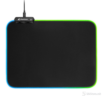 Mouse Pad Sharkoon 1337 RGB V2 Gaming 360x270x3 mm Black