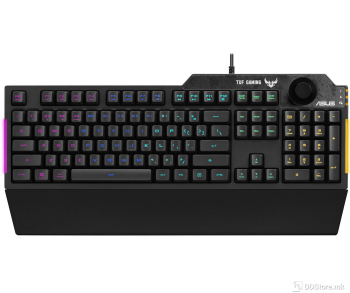 ASUS TUF Gaming K1 RA04, RGB keyboard with dedicated volume knob