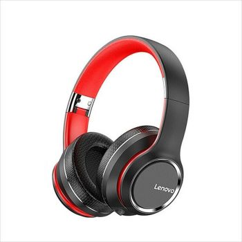 LENOVO, Bluetooth w/microphone, Black/Red HD200 Foldable