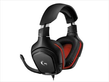 LOGITECH Gaming-Headset G332 black/red w/microphone 981-000757