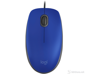 LOGITECH M110 SILENT BLUE MOUSE WIRED USB, 910-005488