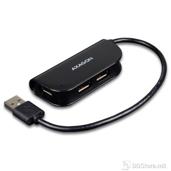 Axagon HUE-X4B, 4 x USB 2.0 HUB, 20cm kabel, black