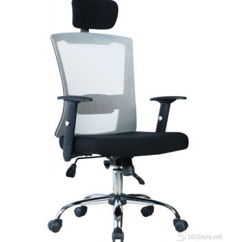 Office model mesh chair with headrest ( BLACK )