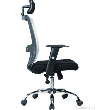 Office chair CONFERENCE with headrest ( BLACK )