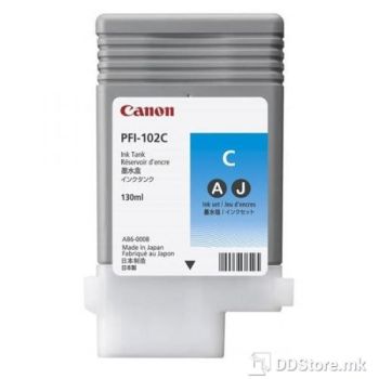 Canon Ink Cartridge PFI102 Cyan for IPF5/600, 130ml