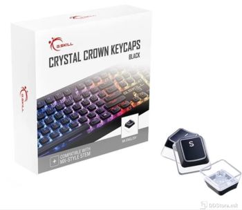 G.Skill Crystal Crown Keycaps, (Standard ANSI 104), BLACK, GA-0011NA
