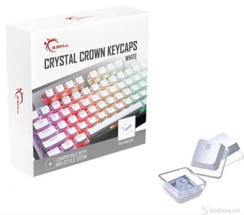 G.Skill Crystal Crown Keycaps, (Standard ANSI 104), WHITE, GA-0012NA