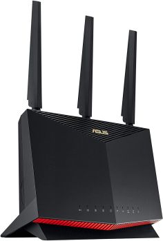 ASUS RT-AX86U AX5700 Dual Band WiFi 6 Gaming Router, PS5 compatible, Mobile Game Mode, Lifetime Free Internet Security, Mesh WiFi suppo
