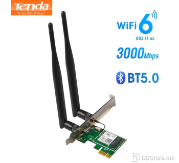 Tenda E30 Wireless AX PCI-E Adapter 3000Mbps Bluetooth 5.0 w/2 Detachable Antennas