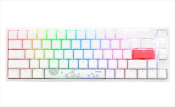DUCKY ONE 2 SF RGB 65% PBT Double-shot keycaps Kailh BOX Red, Pure White DKON1967ST-KUSPDWWTR