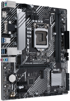 ASUS PRIME B560M-K, Intel B560 (LGA 1200) mATX motherboard with PCIe 4.0, two M.2 slots, 8 power stages, Intel 1 Gb Ethernet, HDMI, D-S