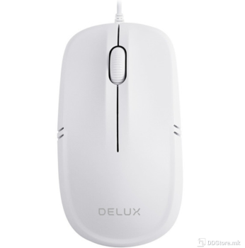 Delux DLM-136BU (W&G) Wired Optical Mouse, White&Green, USB