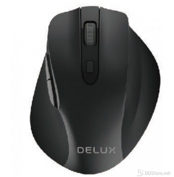 Delux DLM-517BU optical mouse, Black, USB, 6 buttons, DPI up to 3200, Delux logo, Delux packing
