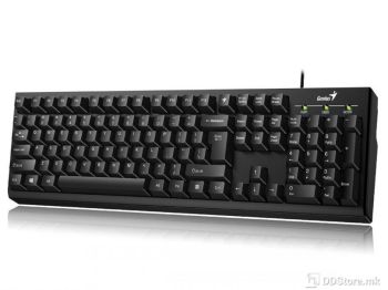 Genius KB-100 Smart keyboard, Black, USB, Color Box