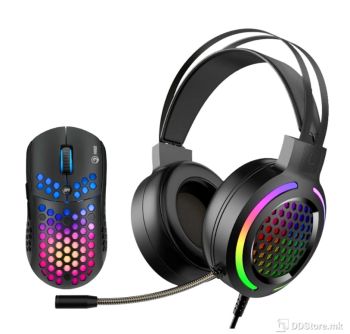 MARVO Headset & Mouse Gaming Combo MH01BK, 7-color RGB backlight