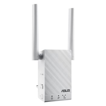 ASUS RP-AC55 AC1200 Dual-Band Wireless Range Extender, 802.11a/b/g/n/ac Standards, Up to 1167 Mb/s Data Throughput, 2.4 GHz / 5 GHz Dua