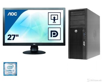 Bundle HP Z220 Workstation Tower i7/ 8GB/ 500GB/ Radeon R7/ AOC E2770PQU 27"