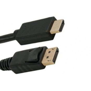 Power Box DP Male to HDMI Male, Supports 4K Ultra HD Resolution, 30Hz, Gold plated, Black, 2 meters