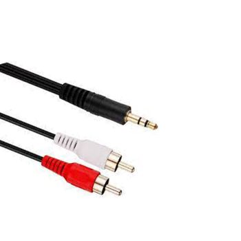 Power Box 3.5mm Male to 2 RCA Male, Audio cable, Black, 3 meters