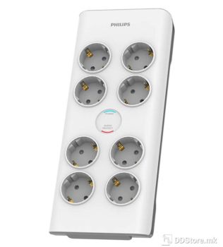 Power Protector Philips 2m 4 Sockets White