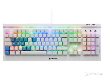Keyboard Sharkoon SKILLER SGK3 White Mechanical Gaming w/RGB - Kailh Red Switch