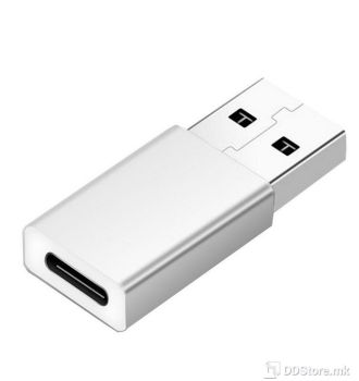 Power Box USB 3.1 Type C Female to USB 3.0 USB A Male Adapter, White